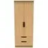 Bella 2 Door 2 Drawer Double Wardrobe - Oak