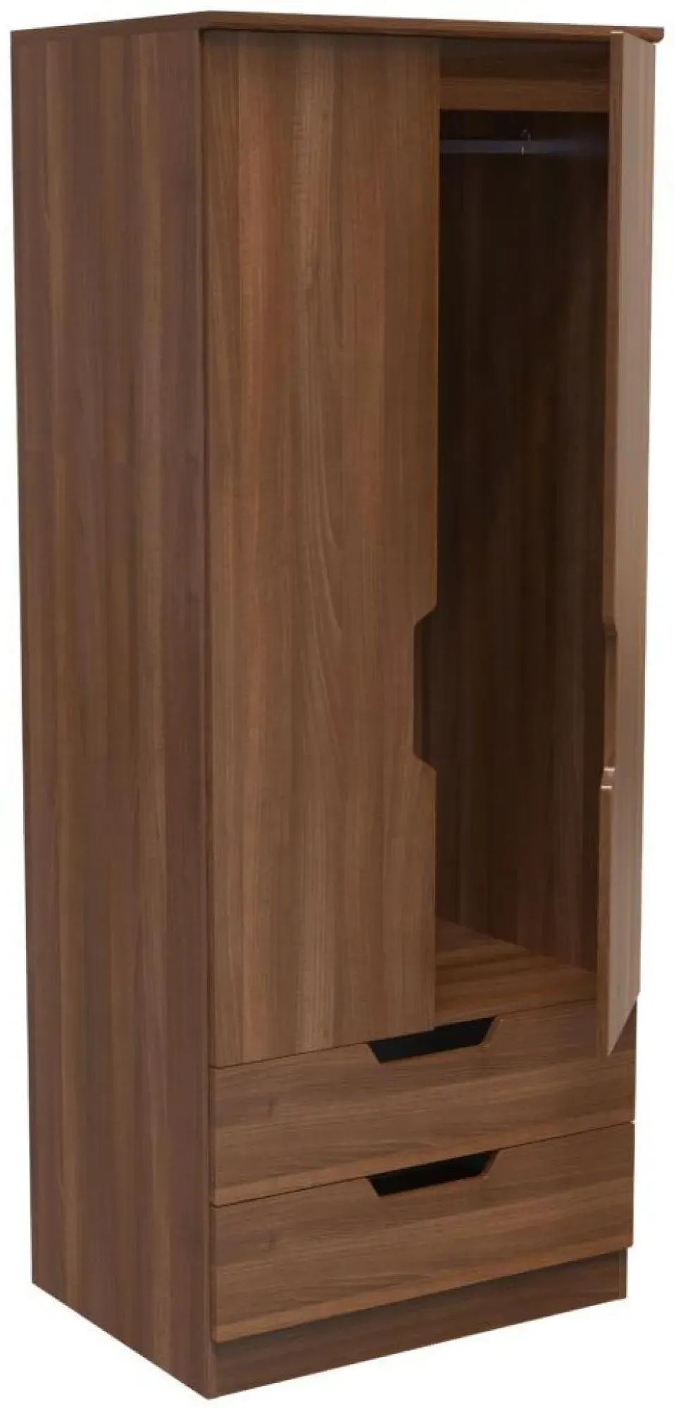 Bella 2 Door 2 Drawer Double Wardrobe - Walnut