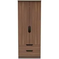 Bella 2 Door 2 Drawer Double Wardrobe - Walnut