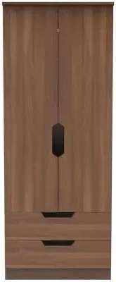 Bella 2 Door 2 Drawer Double Wardrobe - Walnut