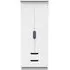 Bella 2 Door 2 Drawer Double Wardrobe - White