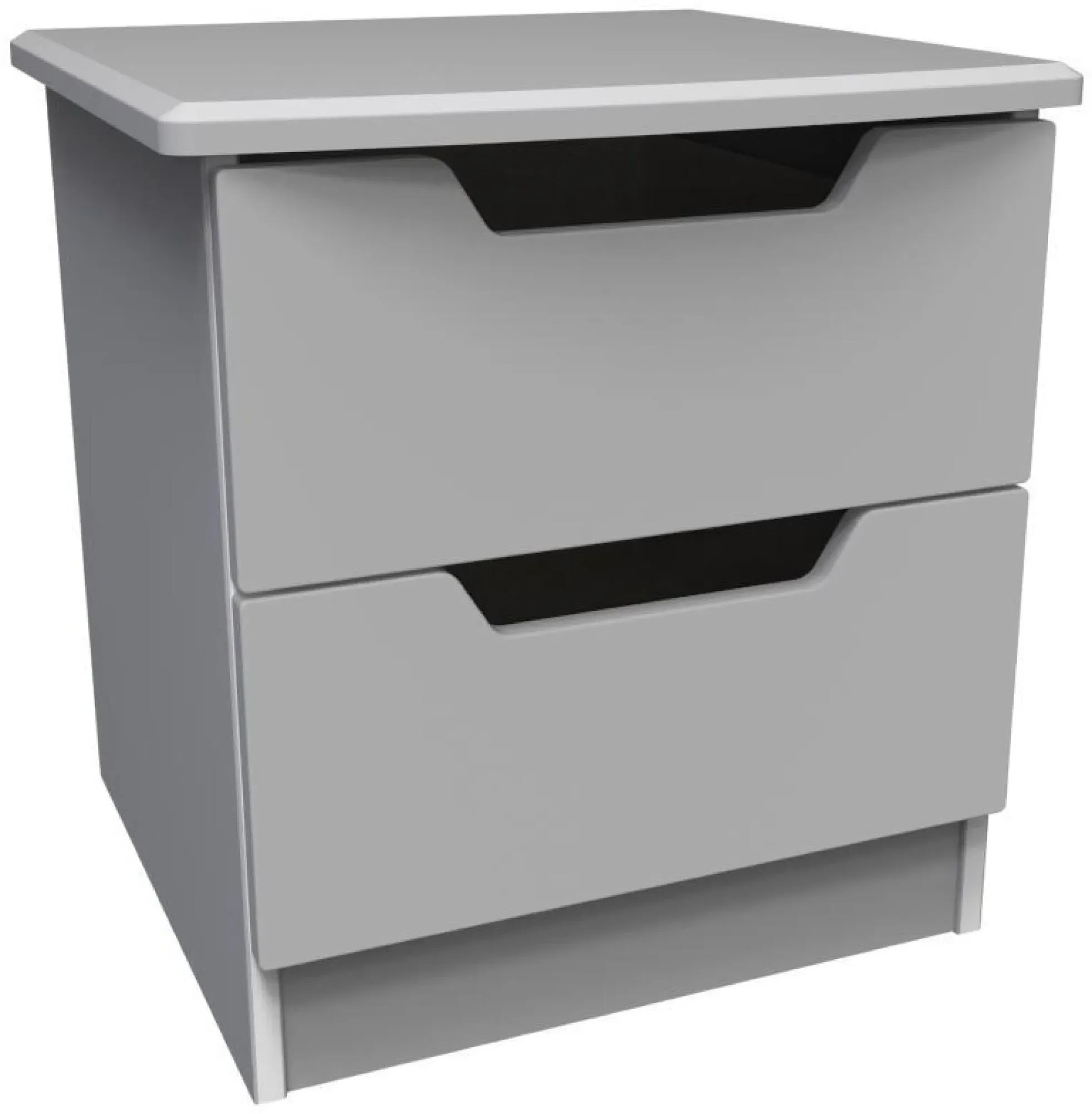 Bella 2 Drawer Bedside Cabinet - Grey