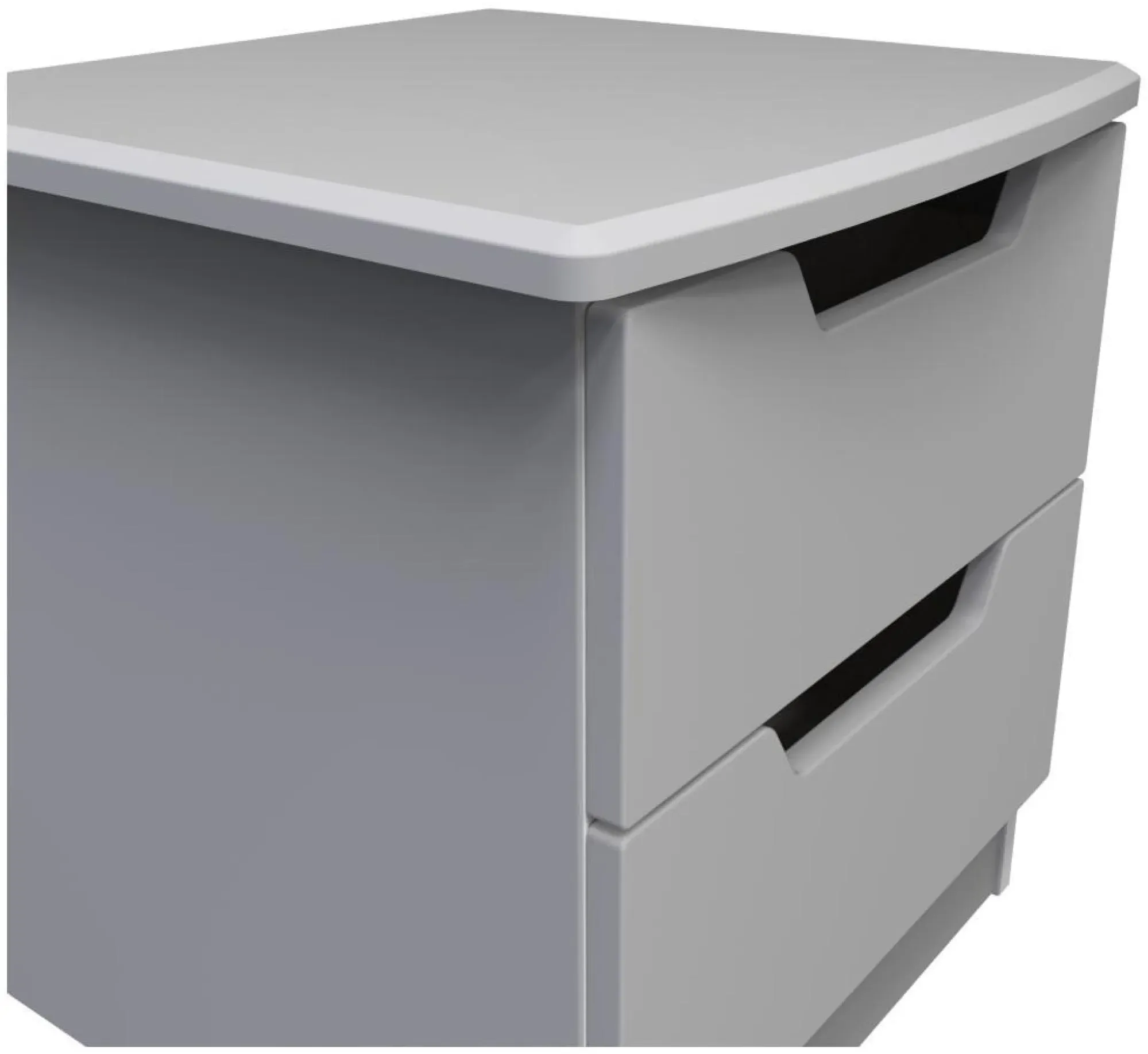 Bella 2 Drawer Bedside Cabinet - Grey