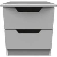 Bella 2 Drawer Bedside Cabinet - Grey