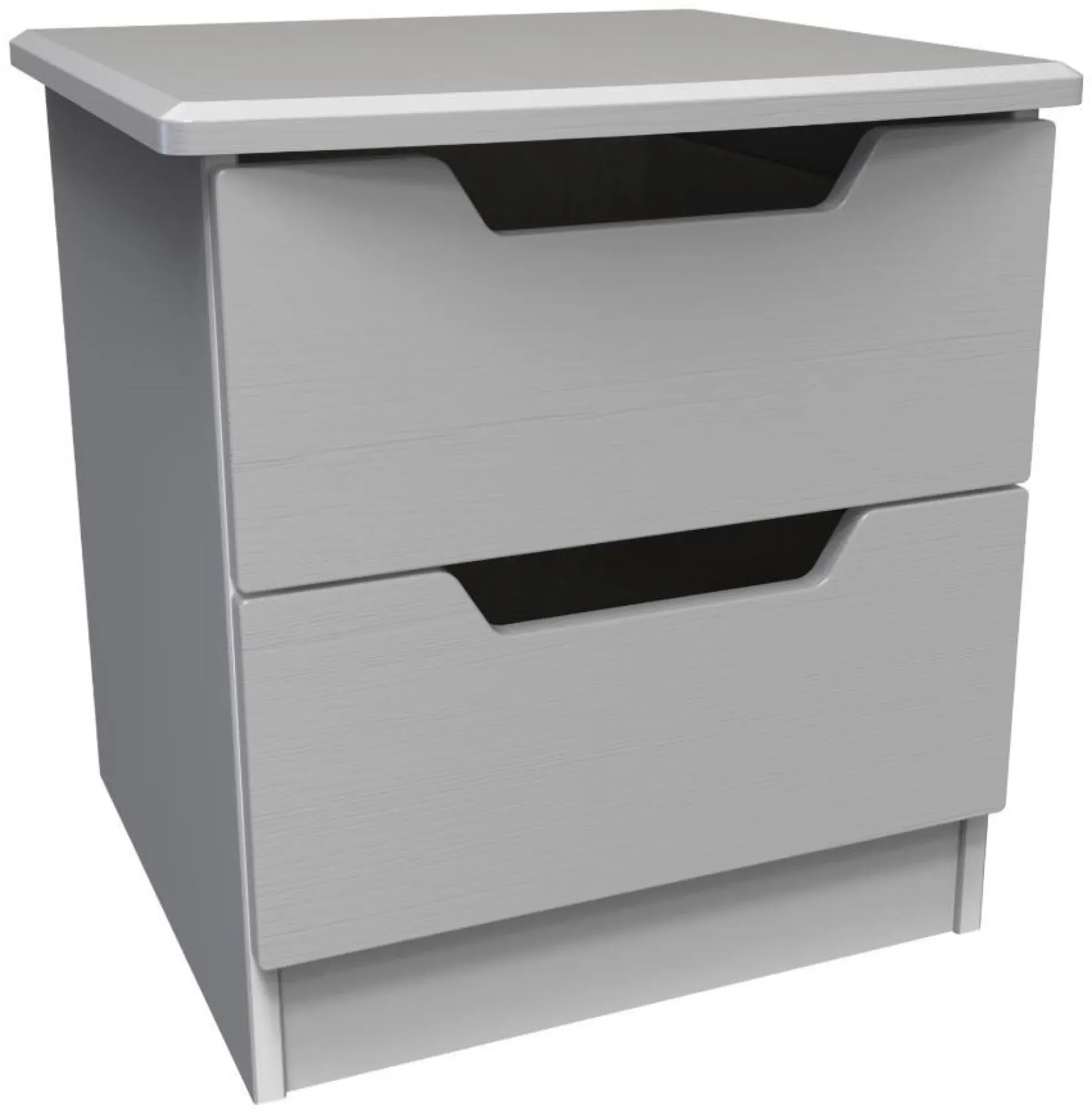 Bella 2 Drawer Bedside Cabinet - Grey Ash