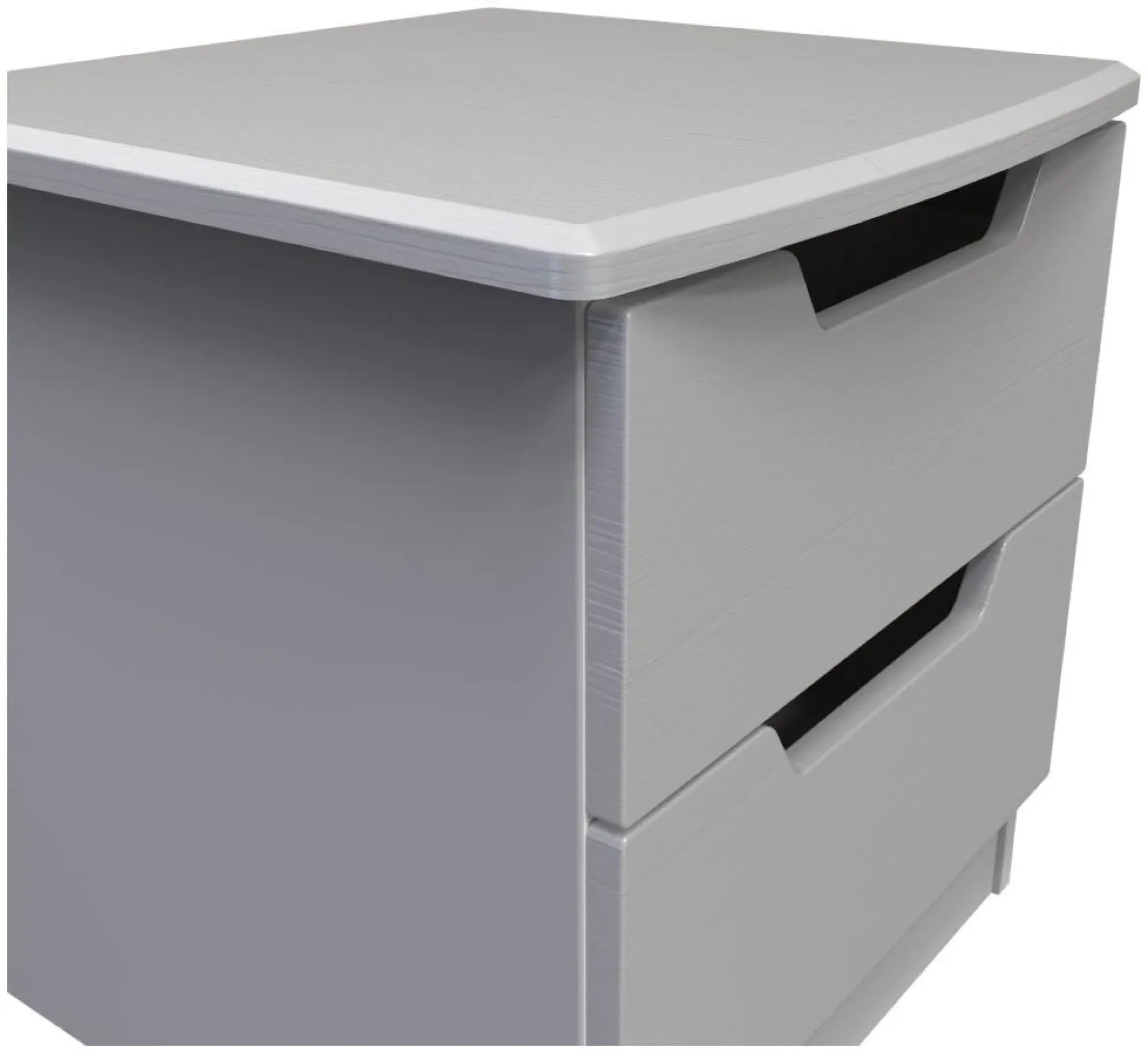 Bella 2 Drawer Bedside Cabinet - Grey Ash