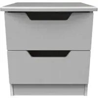 Bella 2 Drawer Bedside Cabinet - Grey Ash