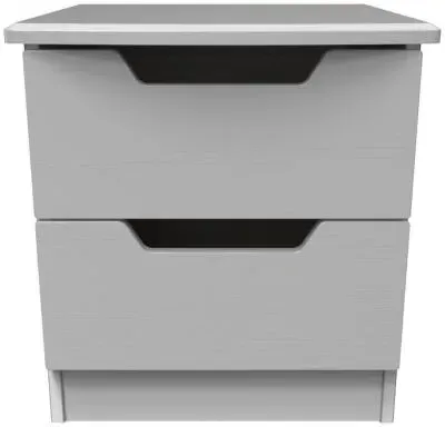 Bella 2 Drawer Bedside Cabinet - Grey Ash