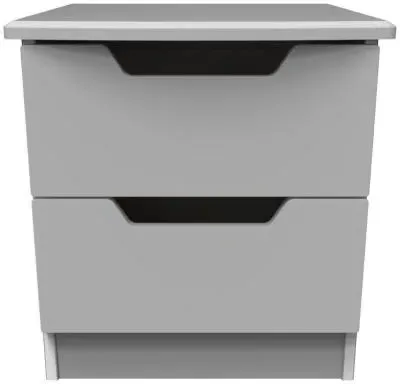 Bella 2 Drawer Bedside Cabinet - Grey image