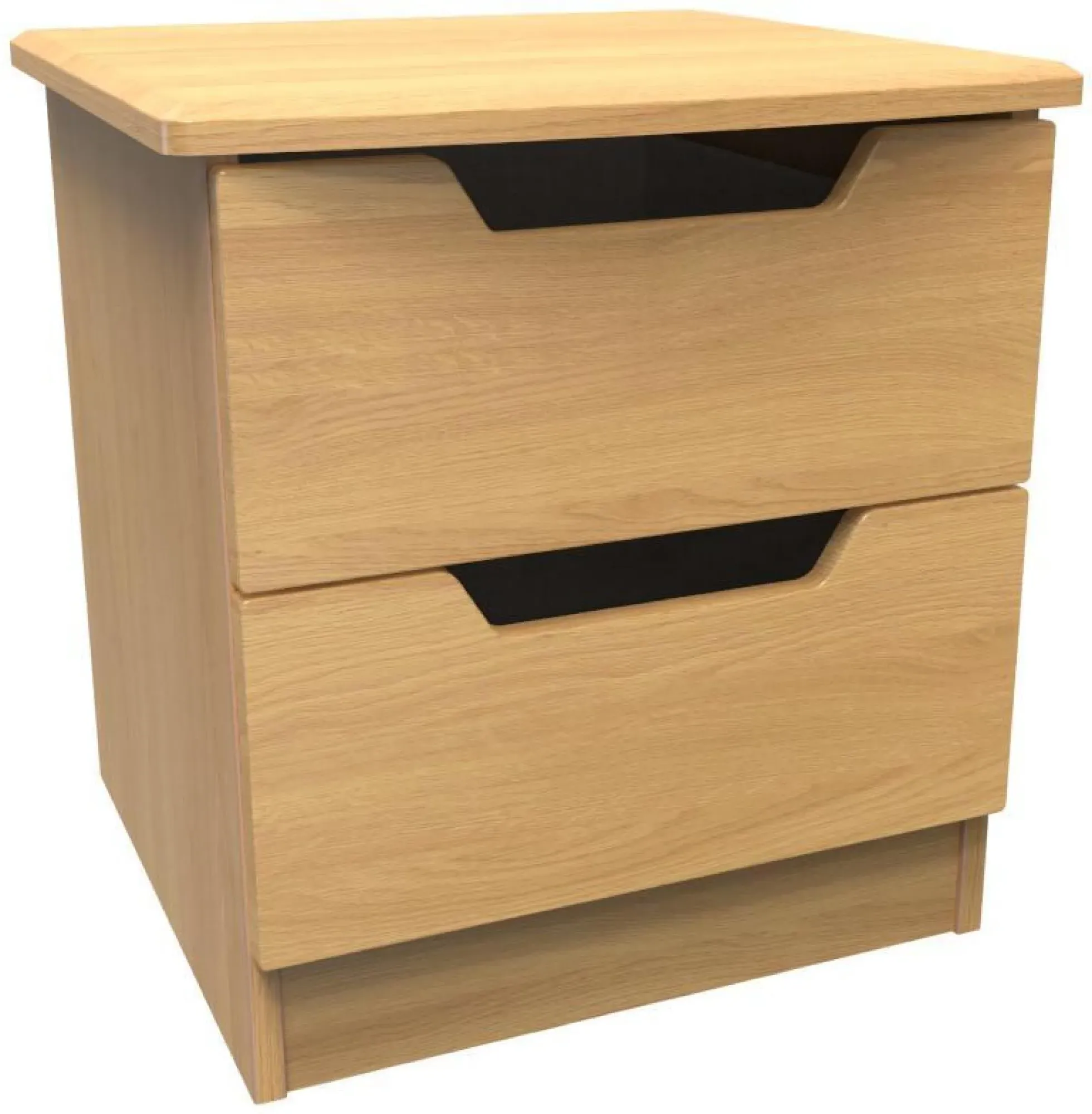 Bella 2 Drawer Bedside Cabinet - Oak