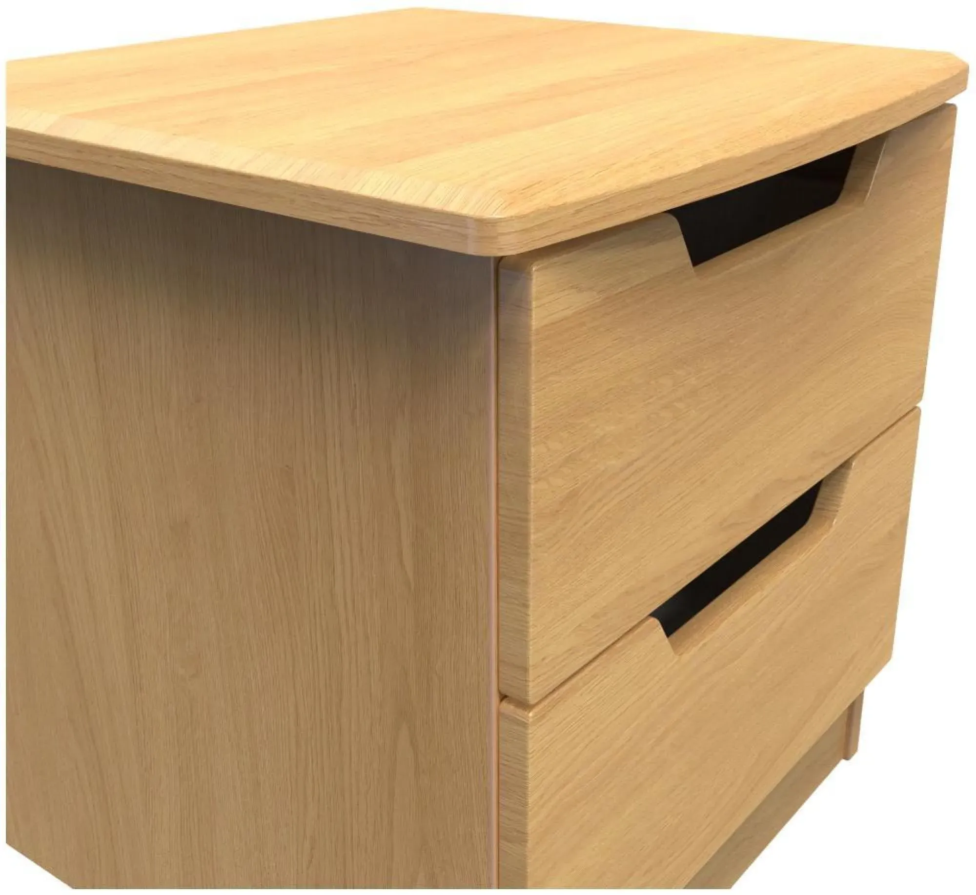 Bella 2 Drawer Bedside Cabinet - Oak