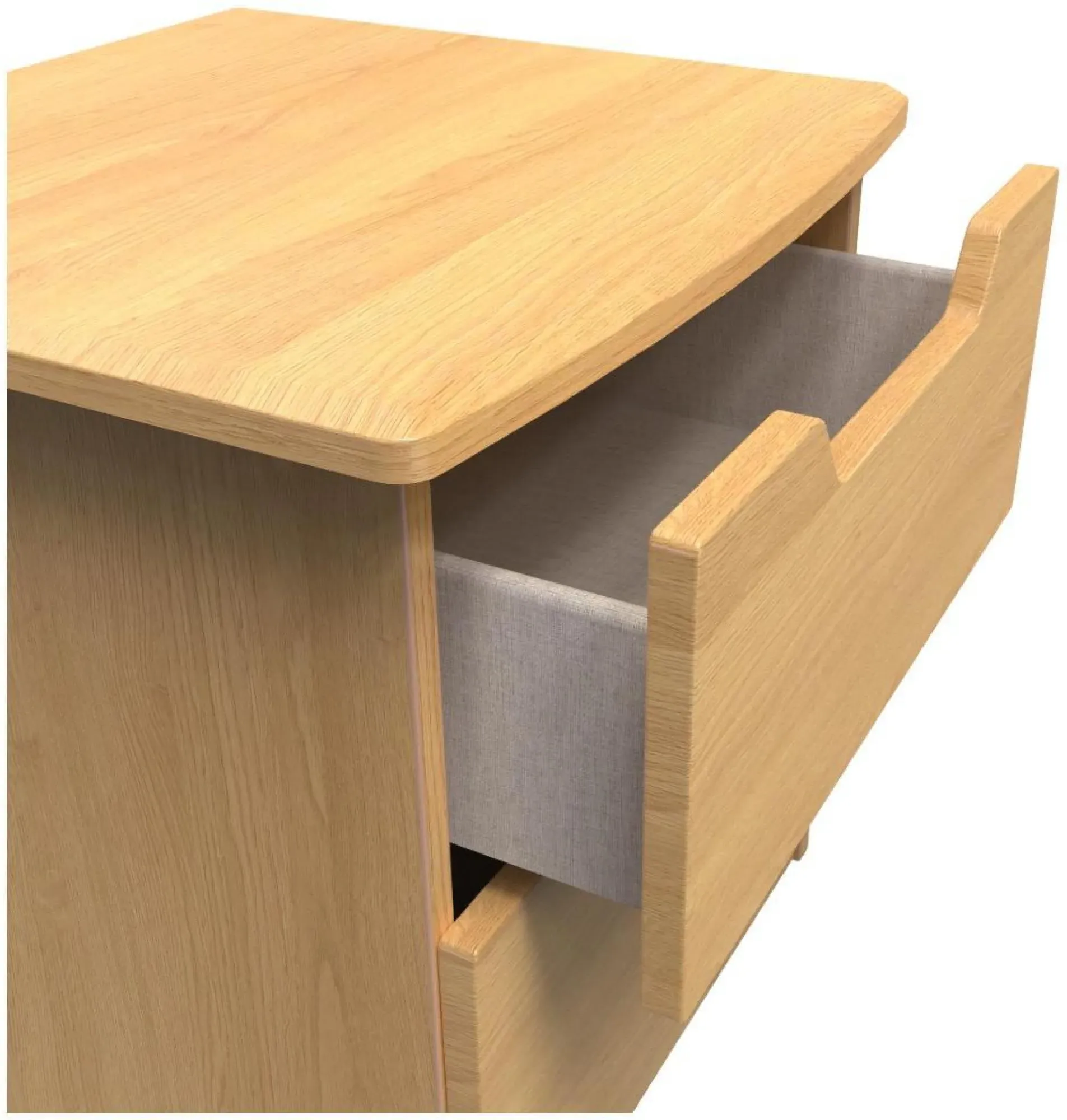 Bella 2 Drawer Bedside Cabinet - Oak