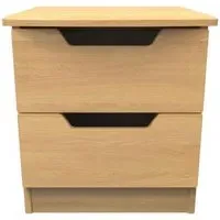 Bella 2 Drawer Bedside Cabinet - Oak