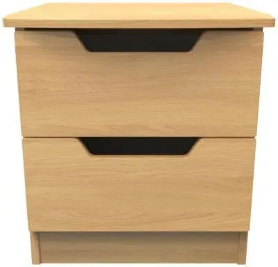 Bella 2 Drawer Bedside Cabinet - Oak