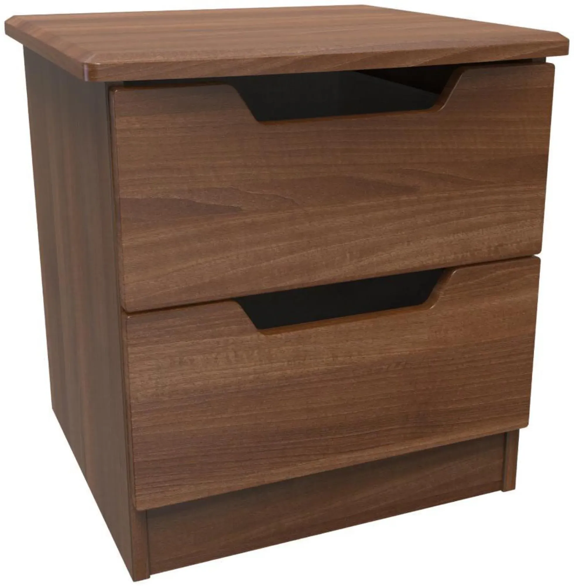 Bella 2 Drawer Bedside Cabinet - Walnut