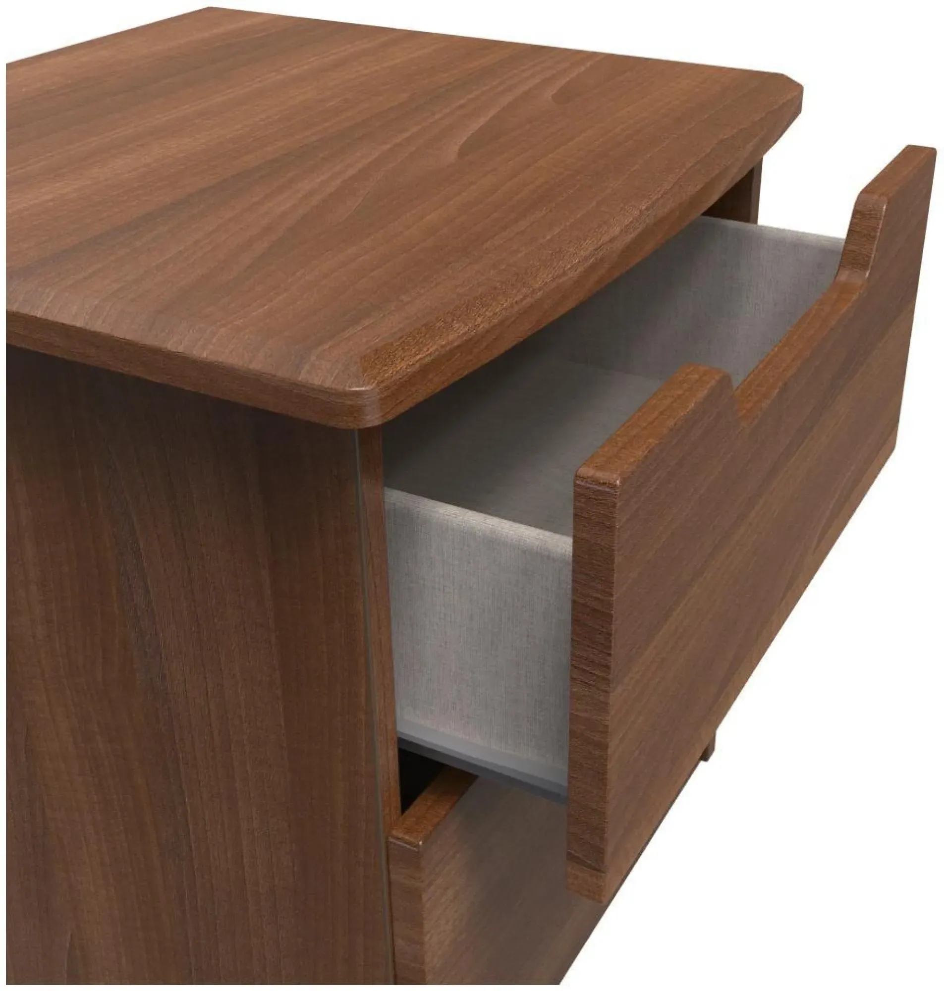 Bella 2 Drawer Bedside Cabinet - Walnut