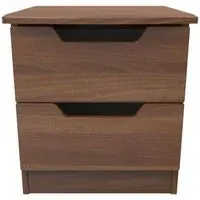 Bella 2 Drawer Bedside Cabinet - Walnut