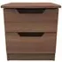 Bella 2 Drawer Bedside Cabinet - Walnut
