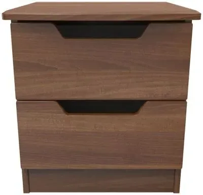 Bella 2 Drawer Bedside Cabinet - Walnut