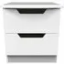 Bella 2 Drawer Bedside Cabinet - White Ash