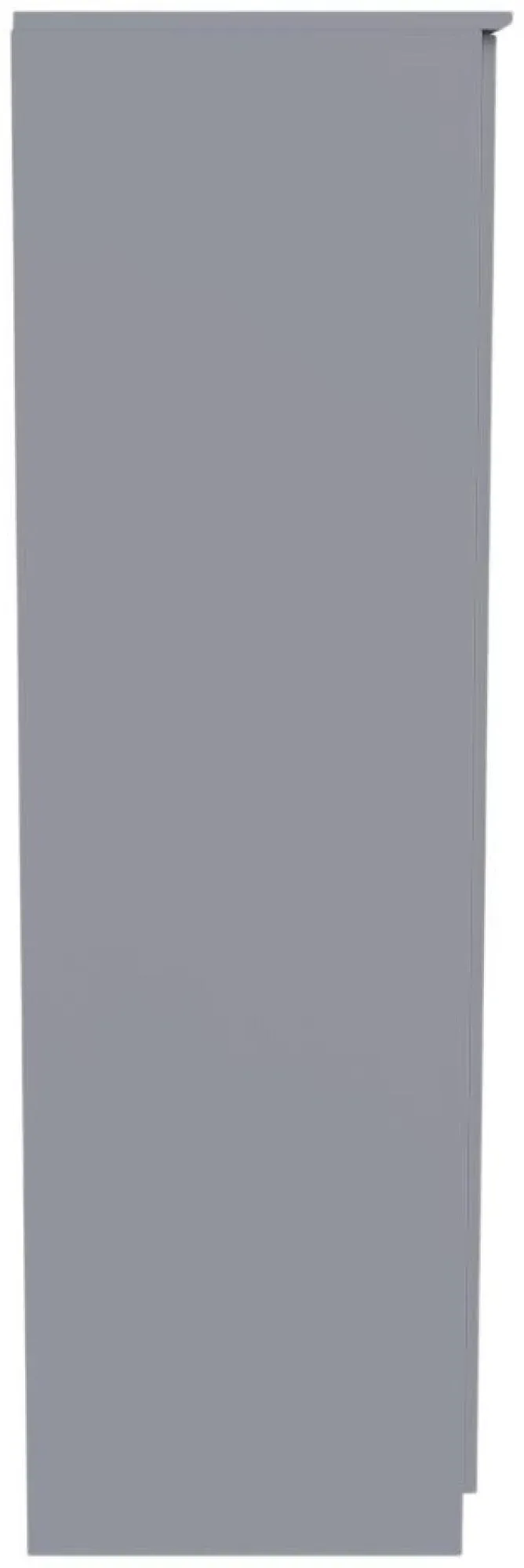 Bella 3-Door Triple Wardrobe with Storage - Grey