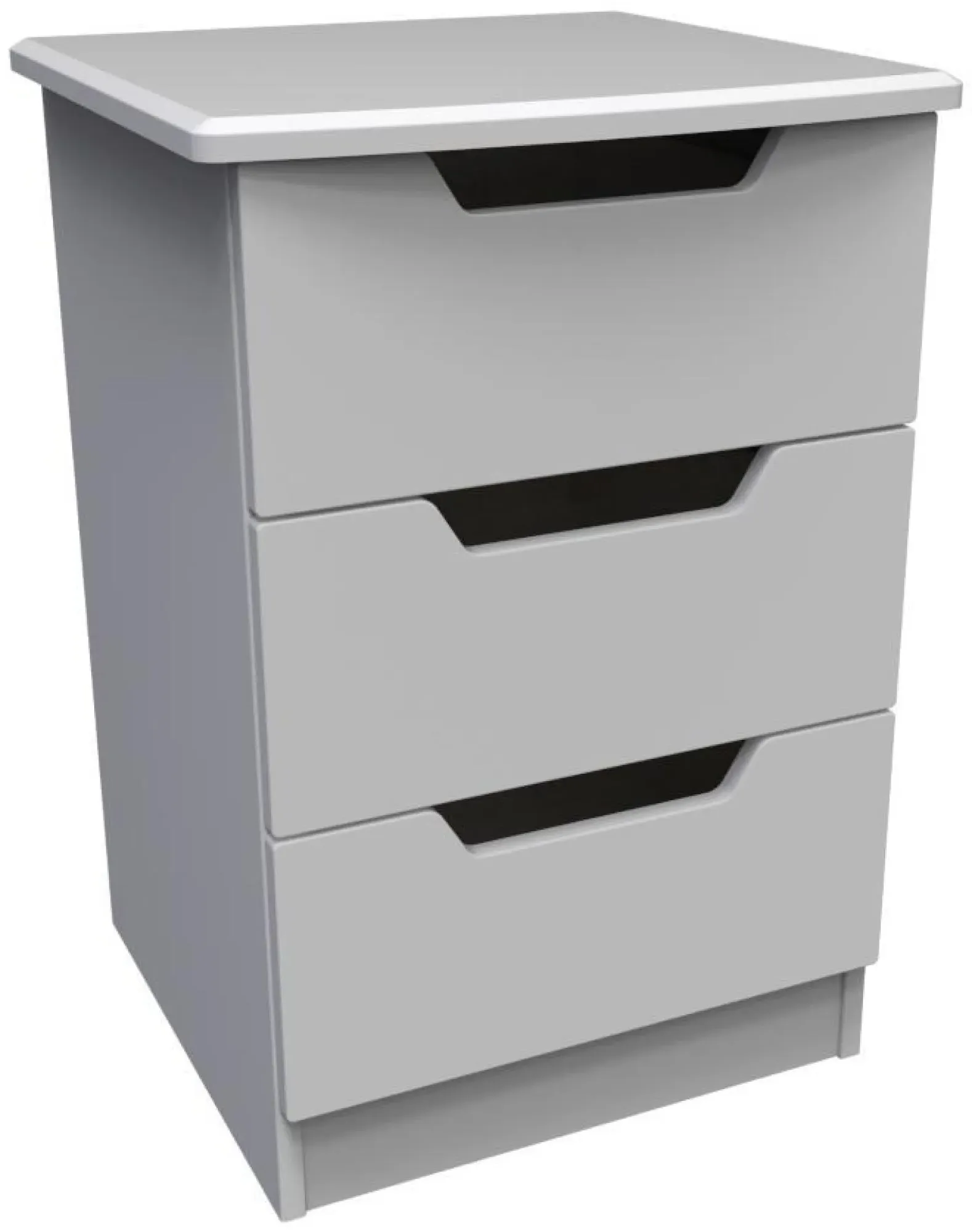 Bella 3 Drawer Bedside Cabinet - Grey