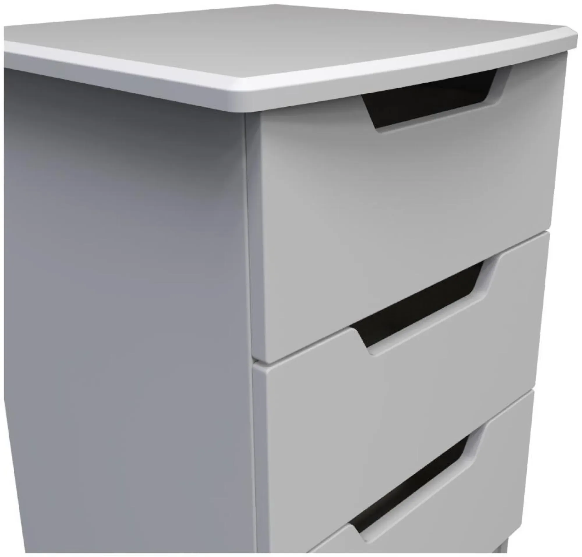 Bella 3 Drawer Bedside Cabinet - Grey