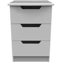 Bella 3 Drawer Bedside Cabinet - Grey