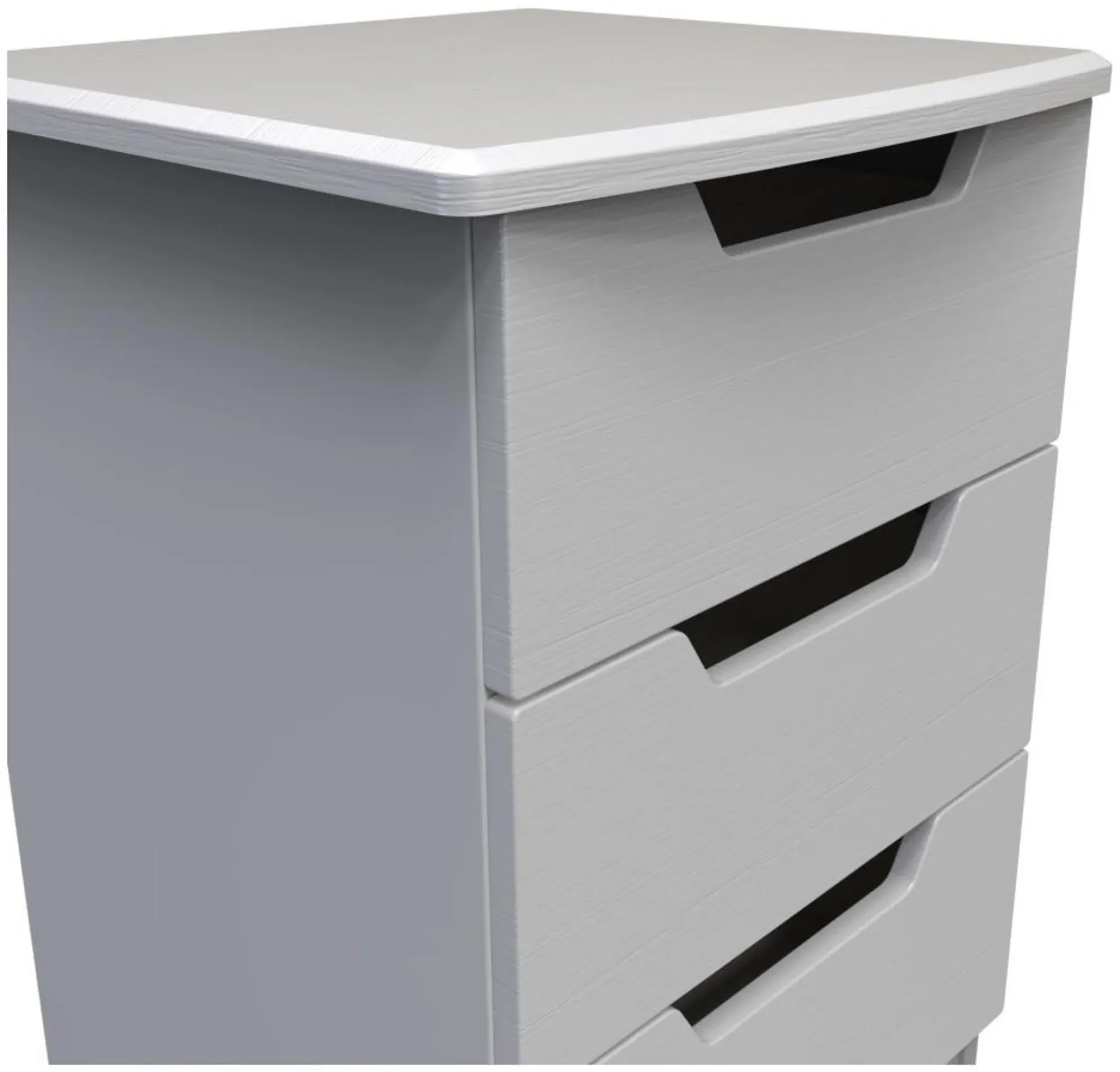 Bella 3 Drawer Bedside Cabinet - Grey Ash