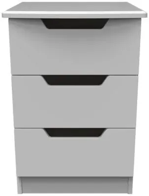 Bella 3 Drawer Bedside Cabinet - Grey image