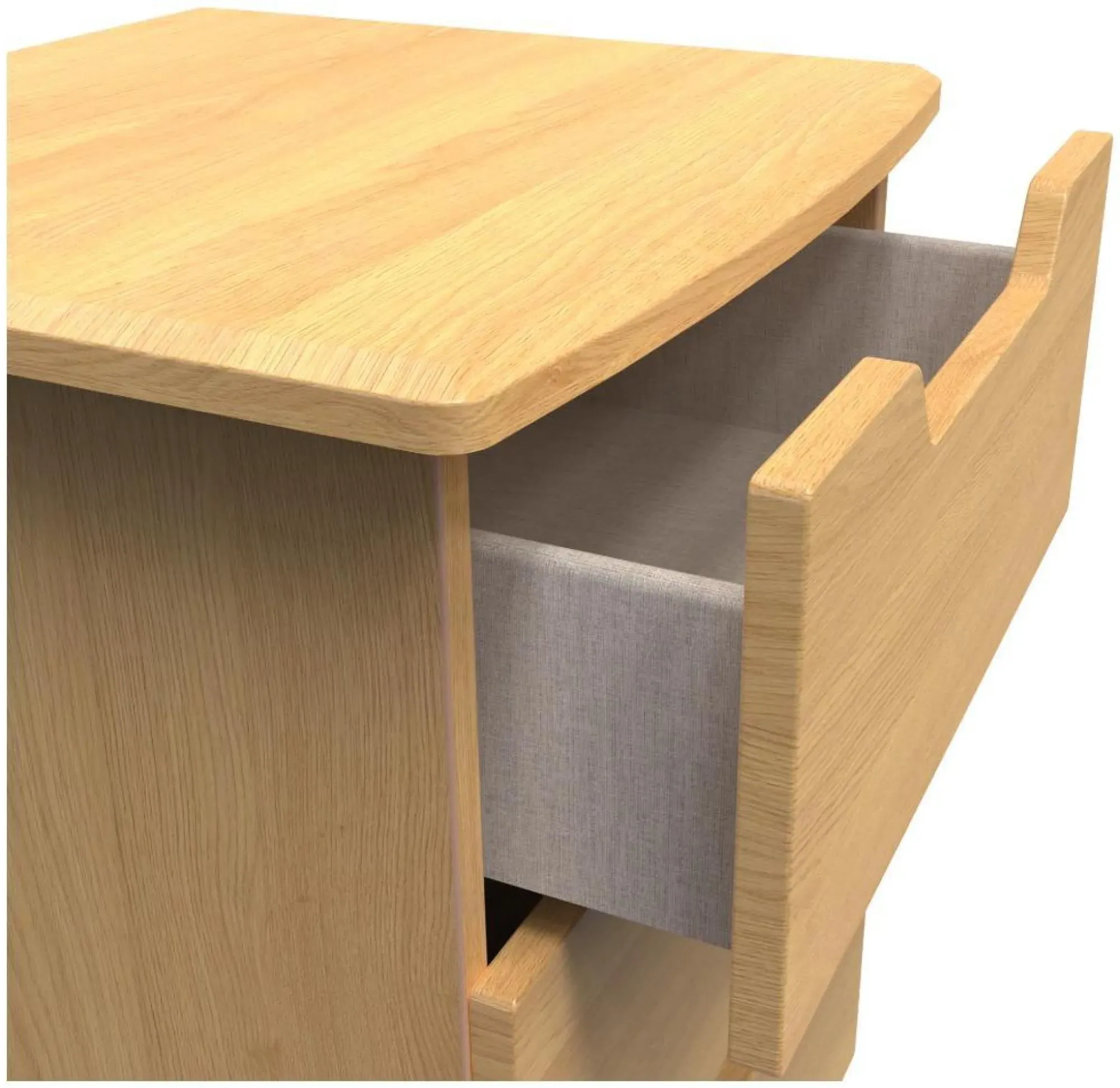 Bella 3 Drawer Bedside Cabinet - Oak