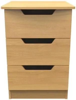Bella 3 Drawer Bedside Cabinet - Oak