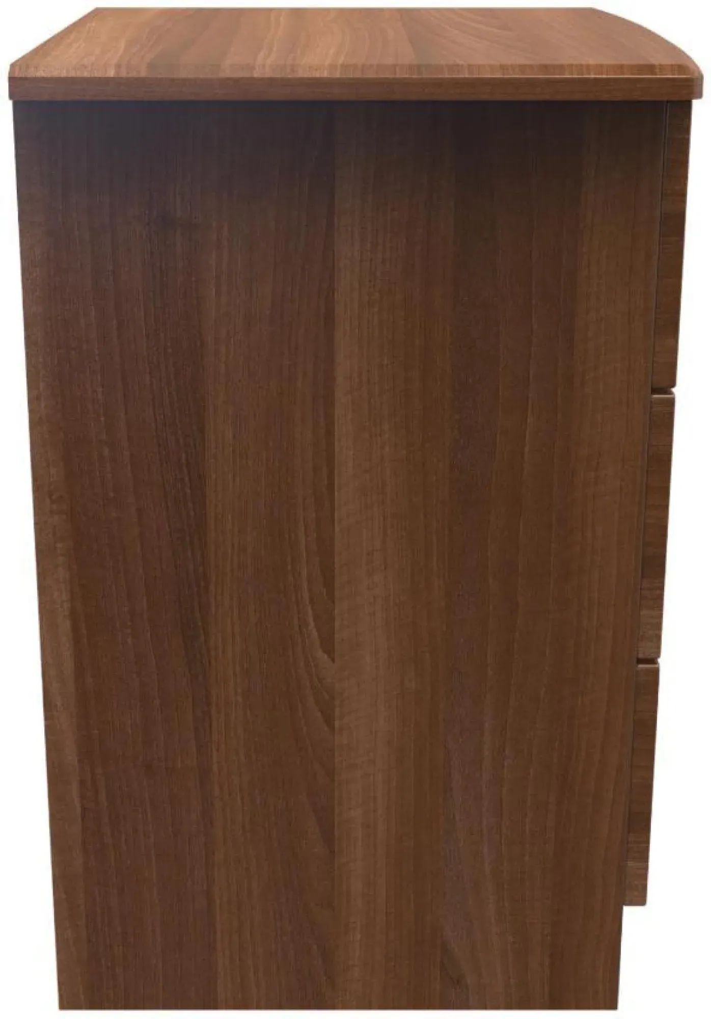 Bella 3 Drawer Bedside Cabinet - Walnut