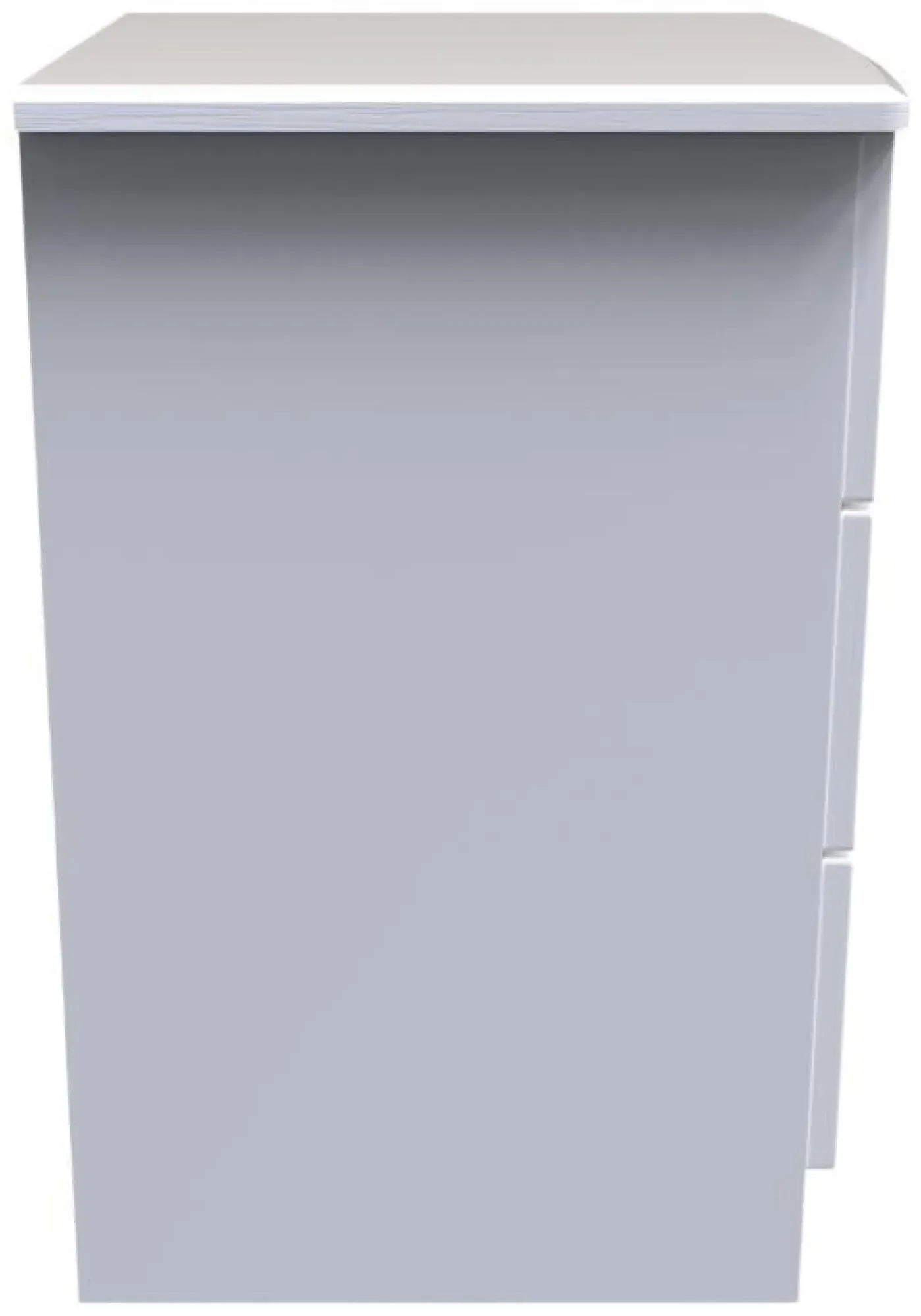 Bella 3 Drawer Bedside Cabinet - White