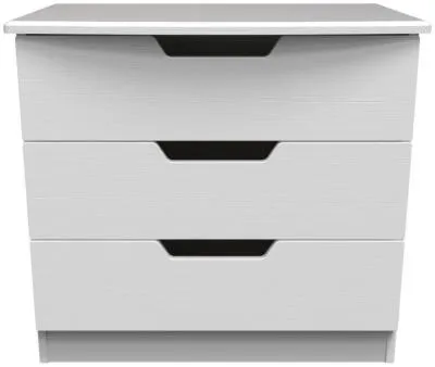 Bella 3 Drawer Chest - White