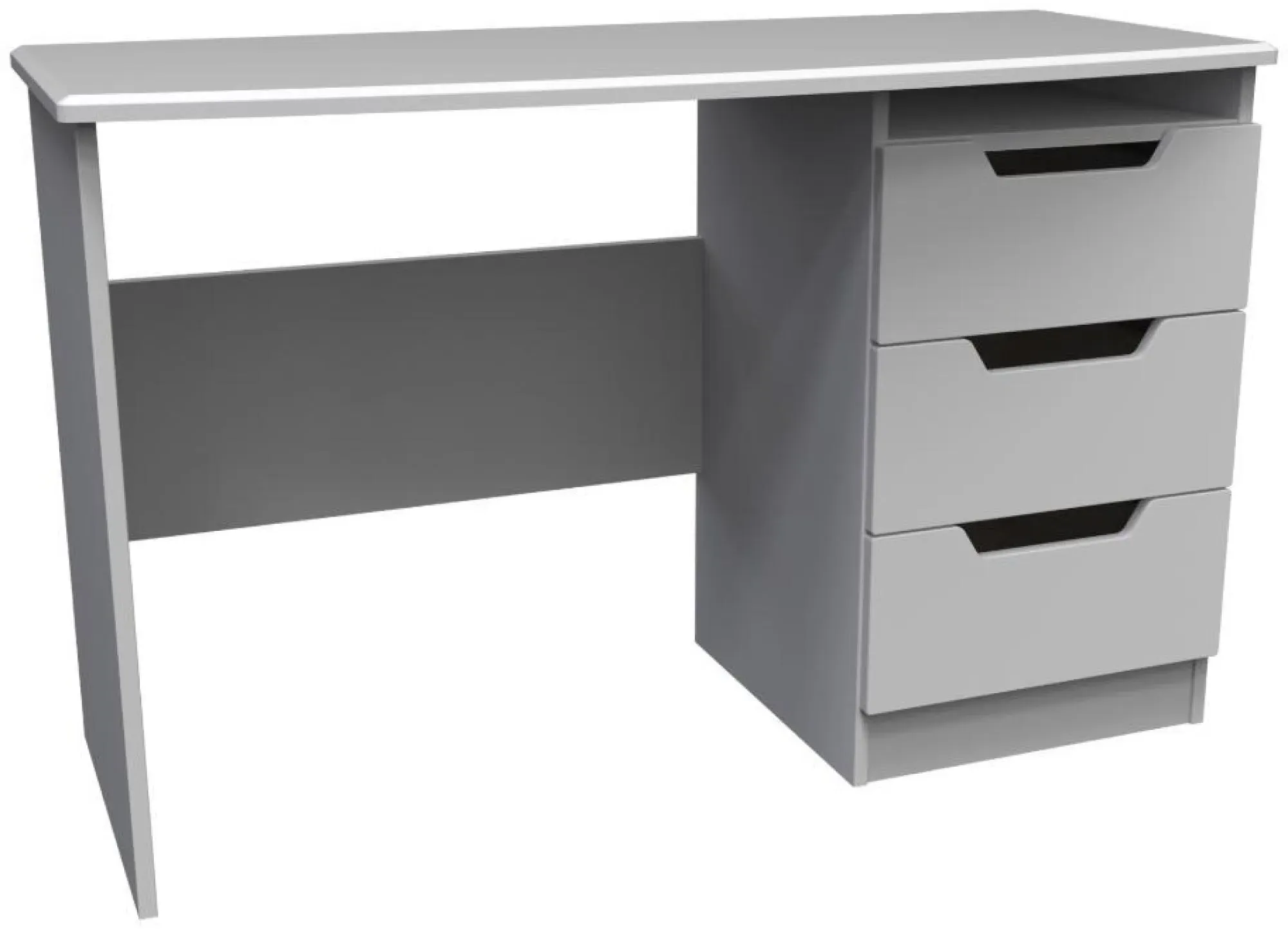 Bella 3 Drawer Desk - Grey