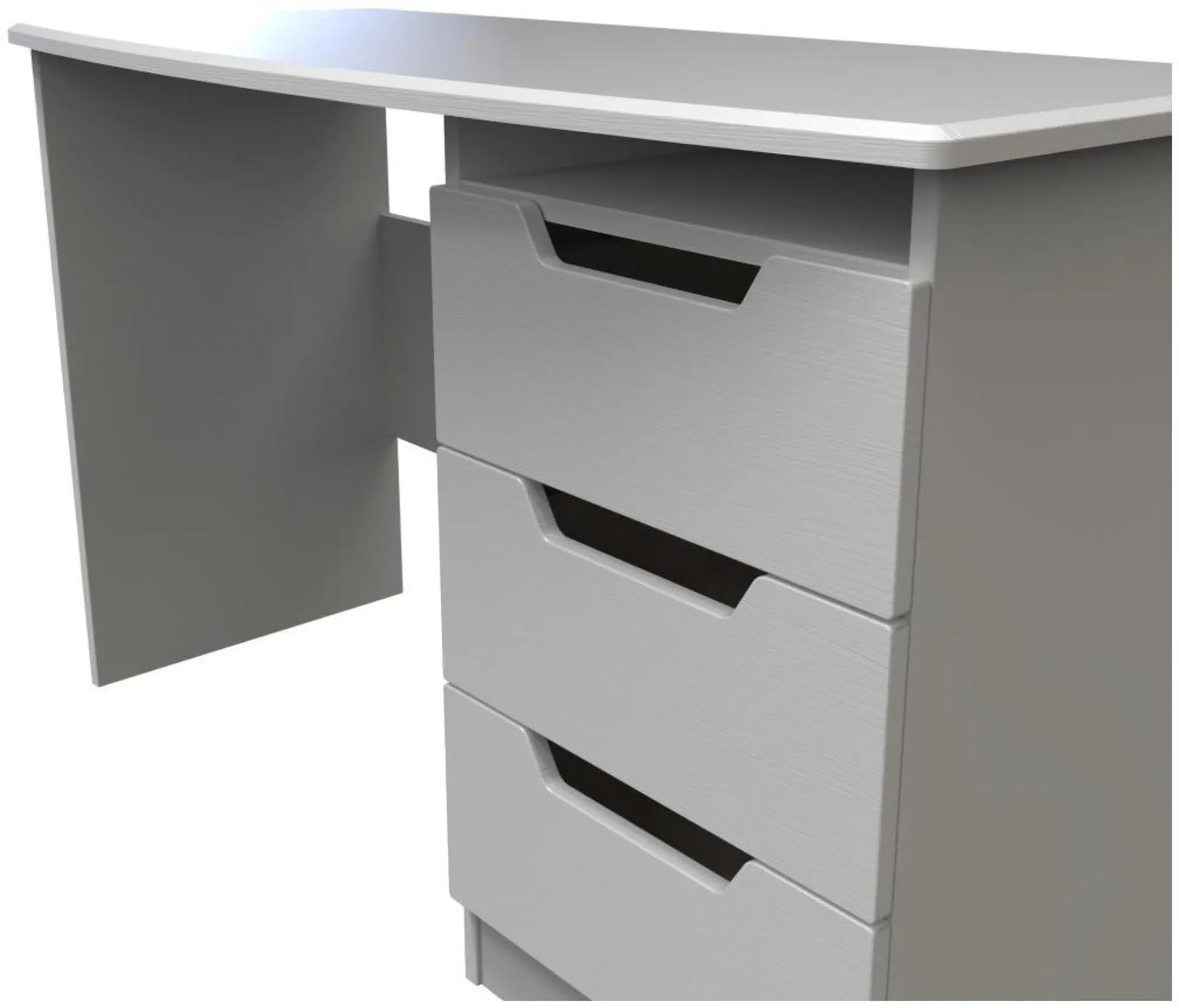 Bella 3 Drawer Desk - Grey Ash