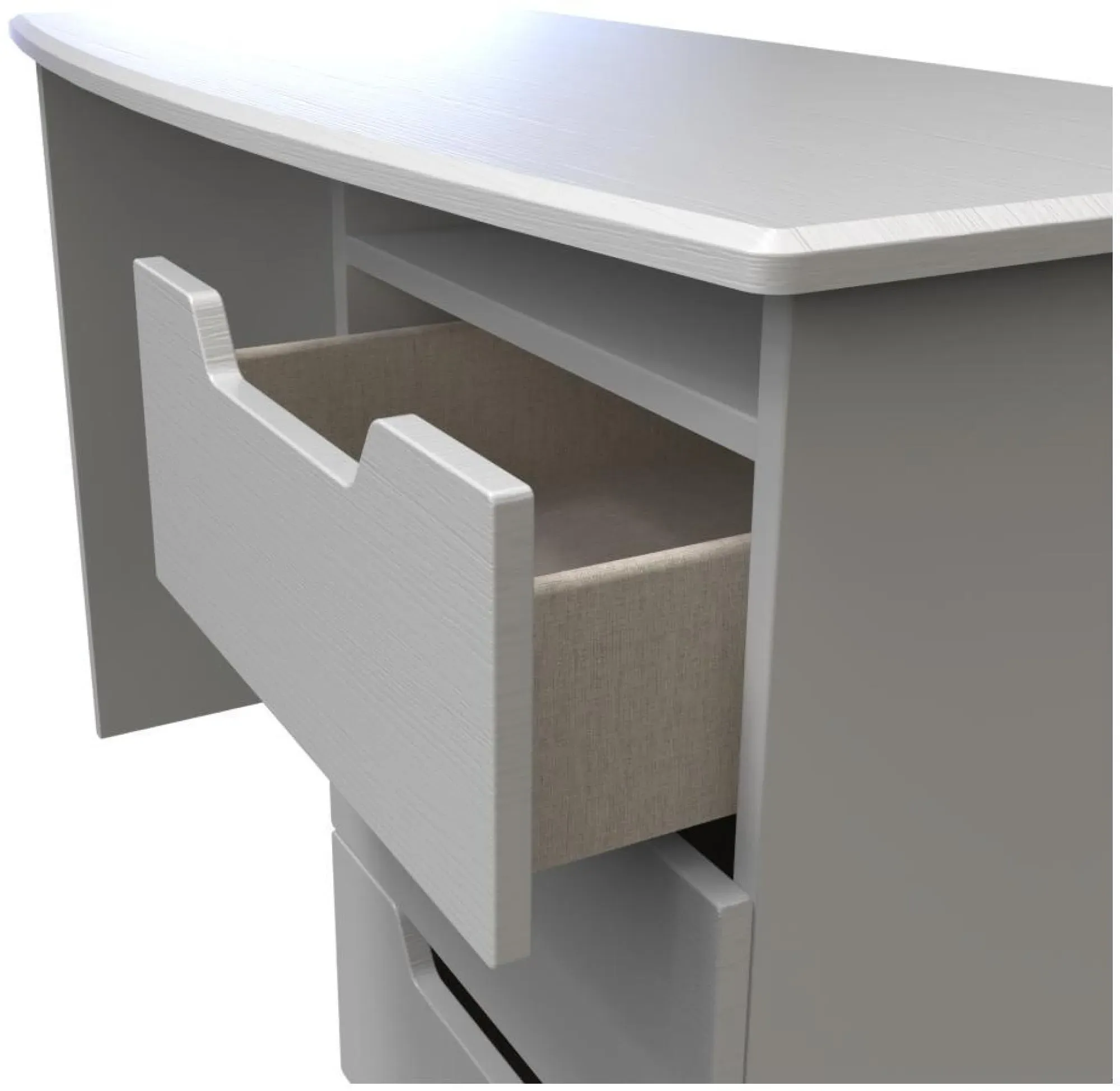 Bella 3 Drawer Desk - Grey Ash