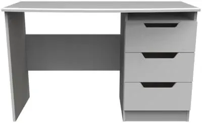Bella 3 Drawer Desk - Grey image
