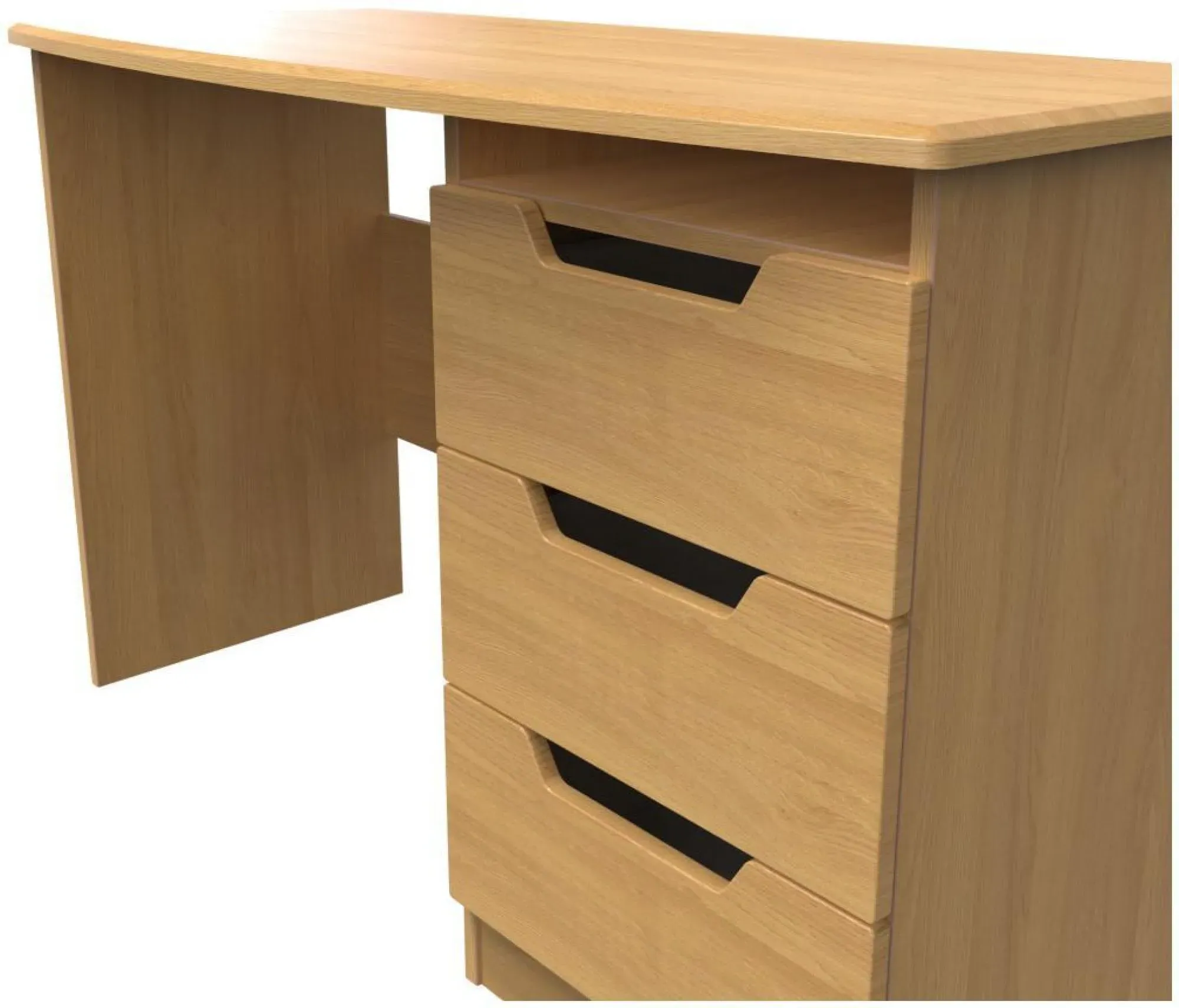 Bella 3 Drawer Desk - Oak
