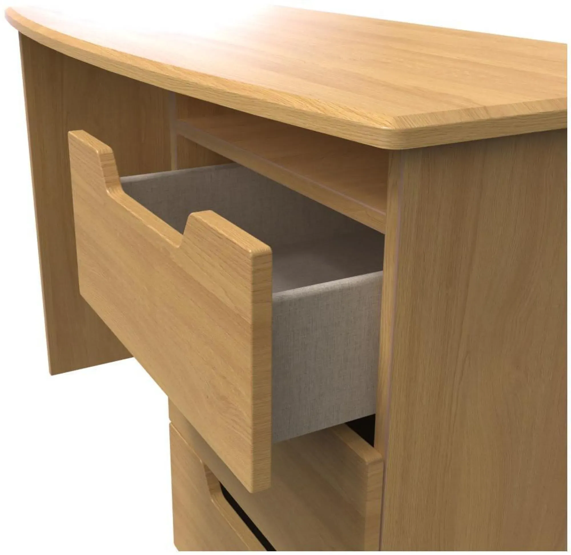 Bella 3 Drawer Desk - Oak