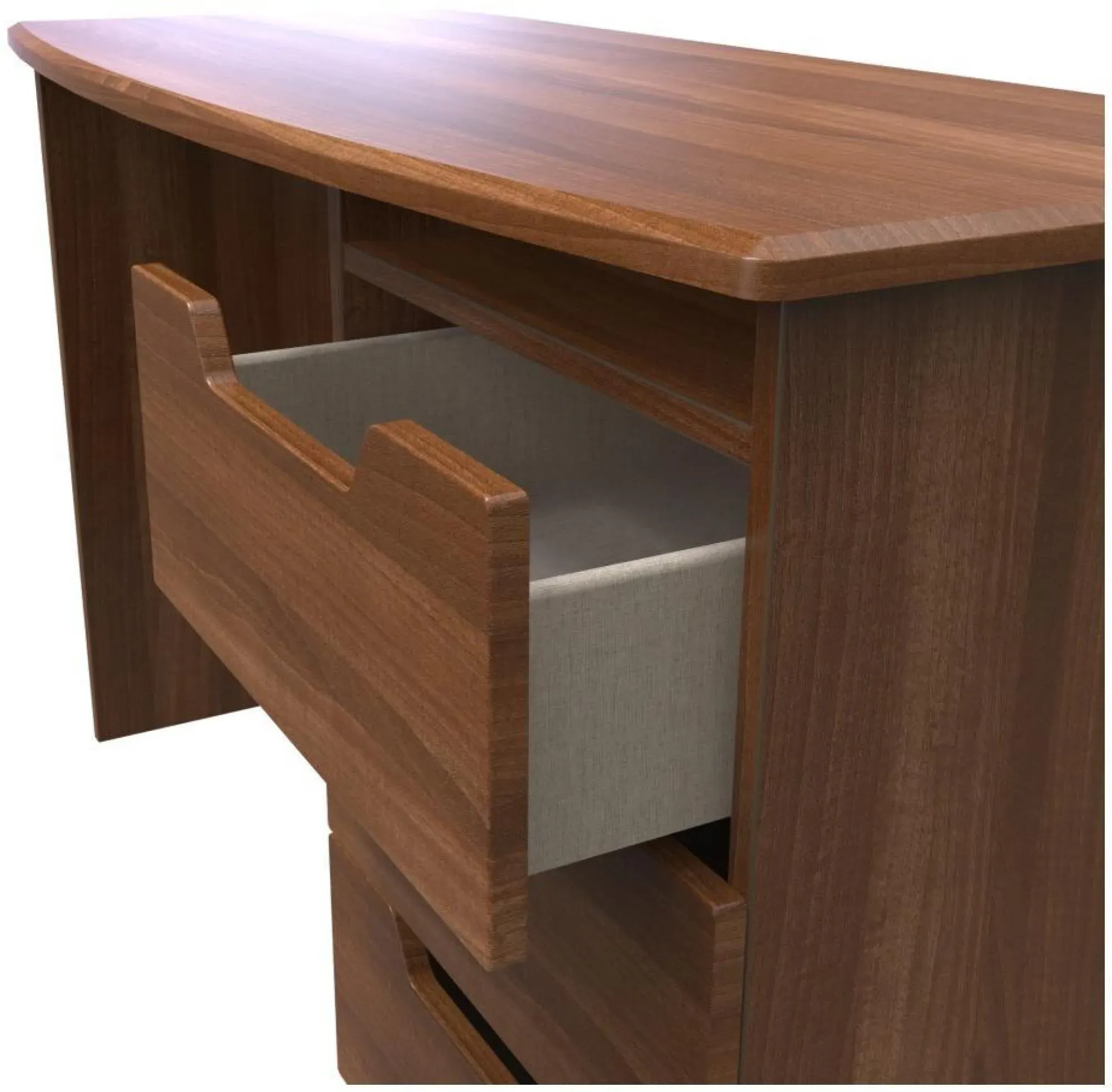 Bella 3 Drawer Desk - Walnut