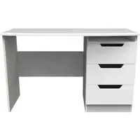 Bella 3 Drawer Desk - White Ash