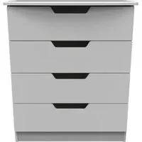 Bella 4 Drawer Chest - Grey