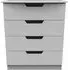 Bella 4 Drawer Chest - Grey
