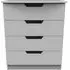 Bella 4 Drawer Chest - Grey Ash