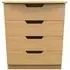 Bella 4 Drawer Chest - Oak