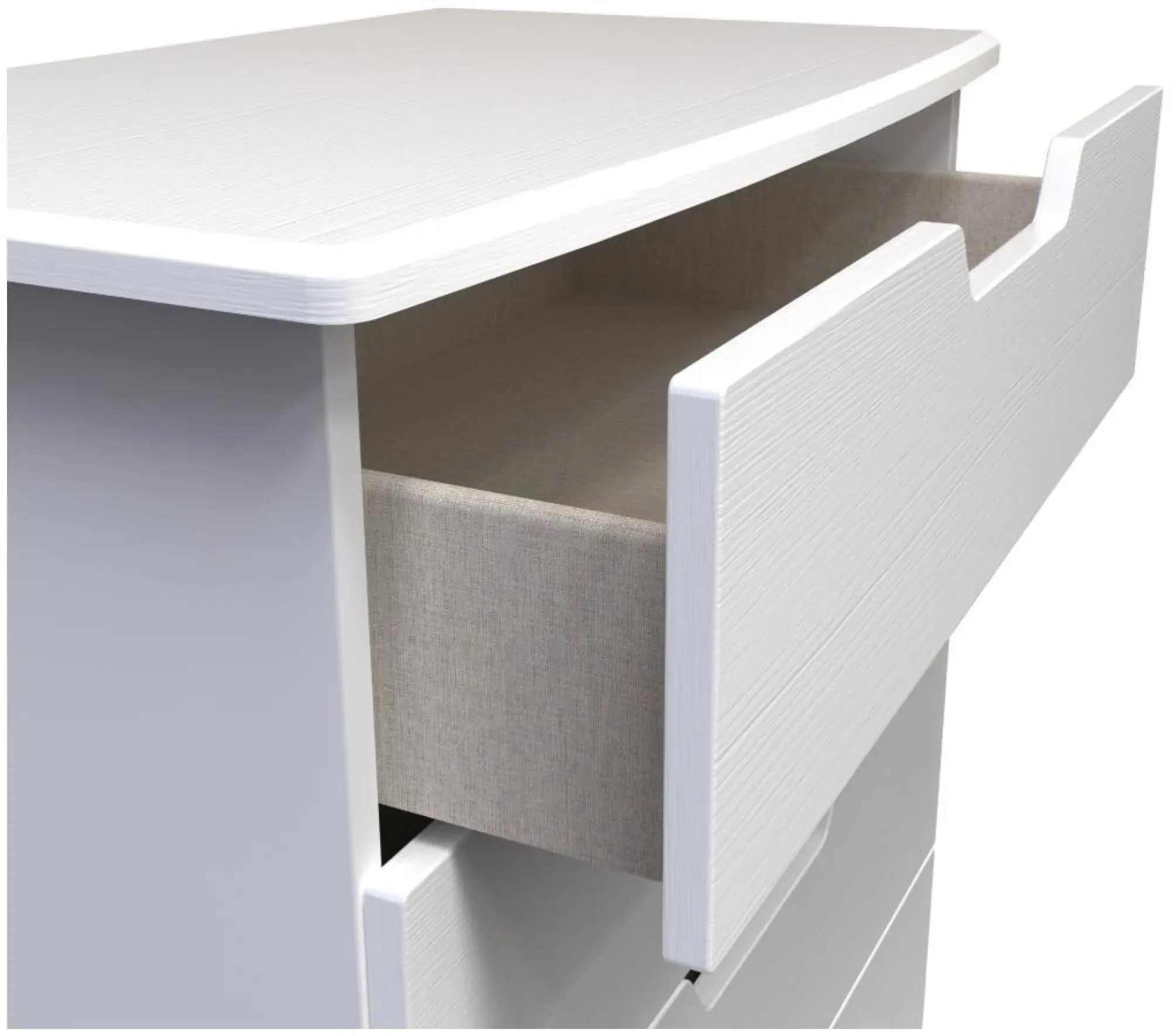 Bella 4 Drawer Chest - White