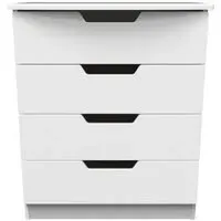 Bella 4 Drawer Chest - White