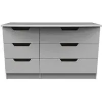Bella 6 Drawer Midi Dresser - Grey